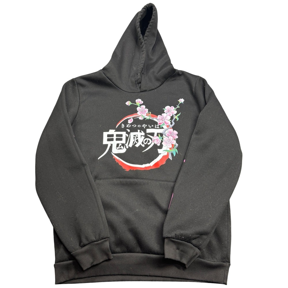 Demon Slayer Mitsuri Kanroji Hoodie Mens‎ S Black Anime Manga Pullover